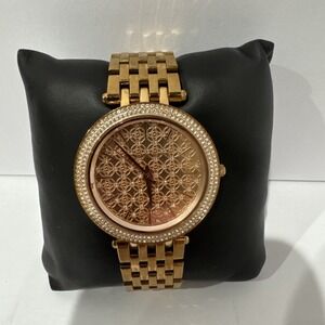 Michael Kors MK3399 Darci Round Rose Gold-tone Bracelet Women's Watch Nw Battery